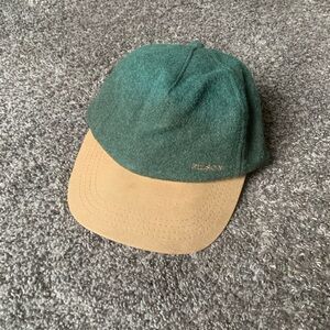 Fislon Wool Adjustable Hat Green Tan